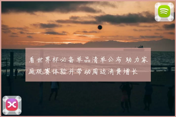 看世界杯必备单品清单公布 助力家庭观赛体验并带动周边消费增长